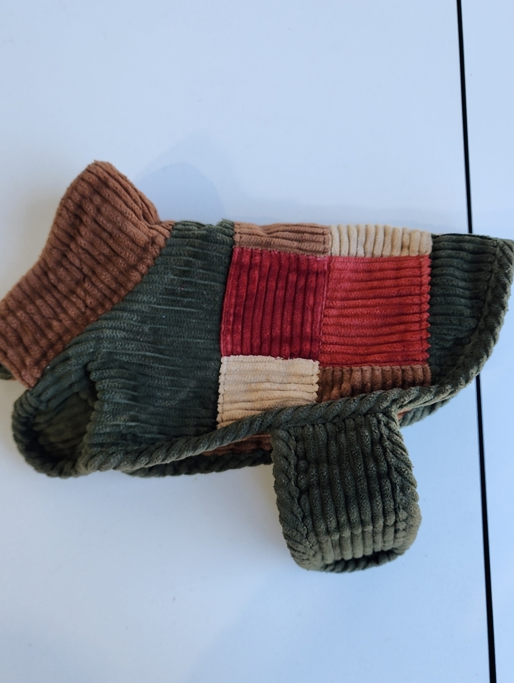 Woolrich Pet Dog Corduroy Patchwork Coat Vest Fall Winter Jacket OS - Picture 3 of 11